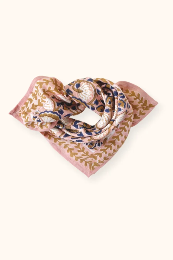 Petit foulard manika - eventail blush