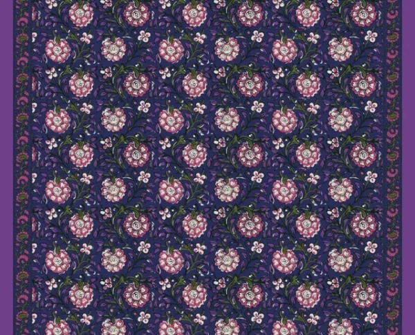 Grand foulard - BOUGAINVILLIERS Bleu – Image 3