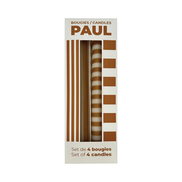 Bougies x4 paul ocre